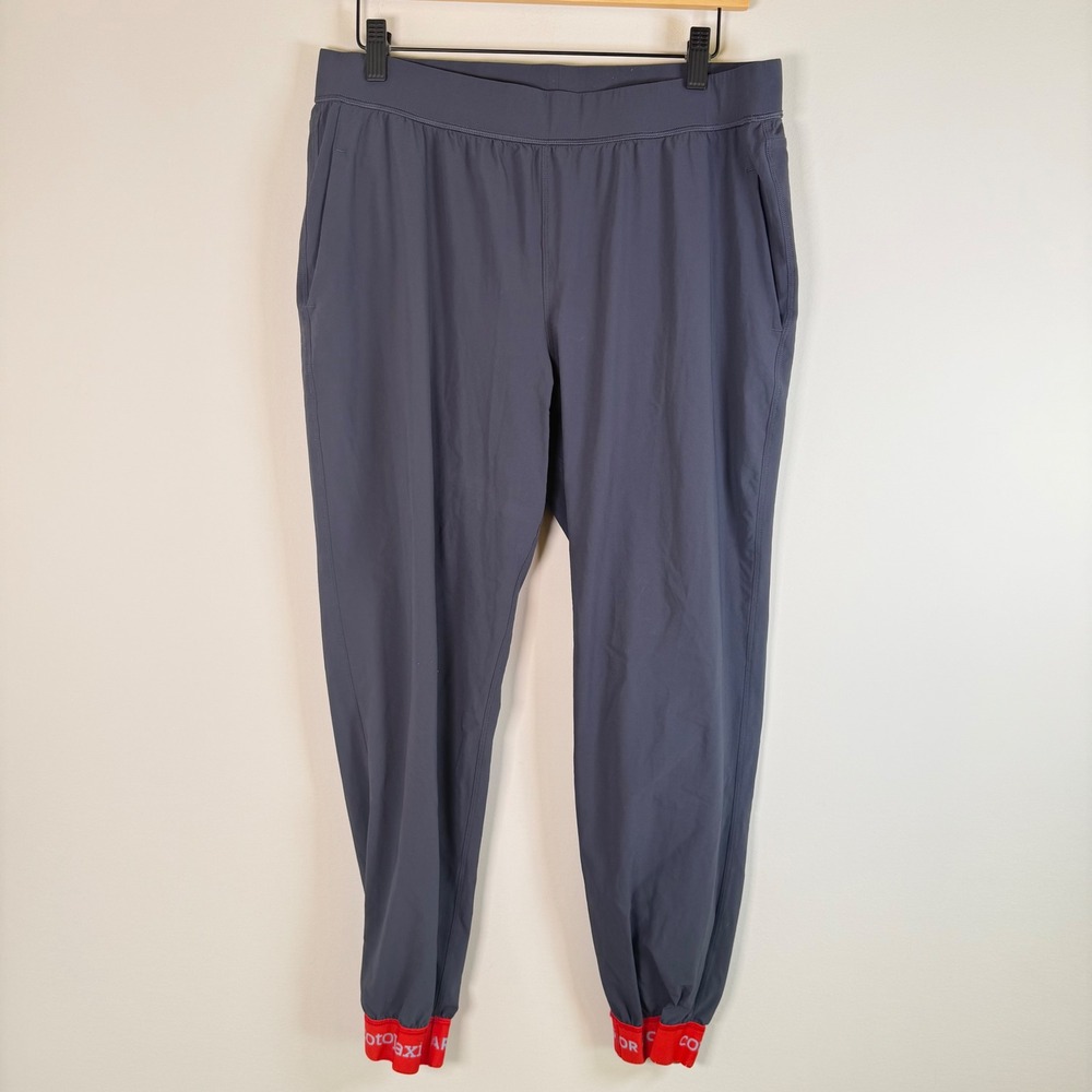 Cotopaxi Ara Jogger Pants Large Grey Red Trim Active Outdoor Hiking Gorpcore